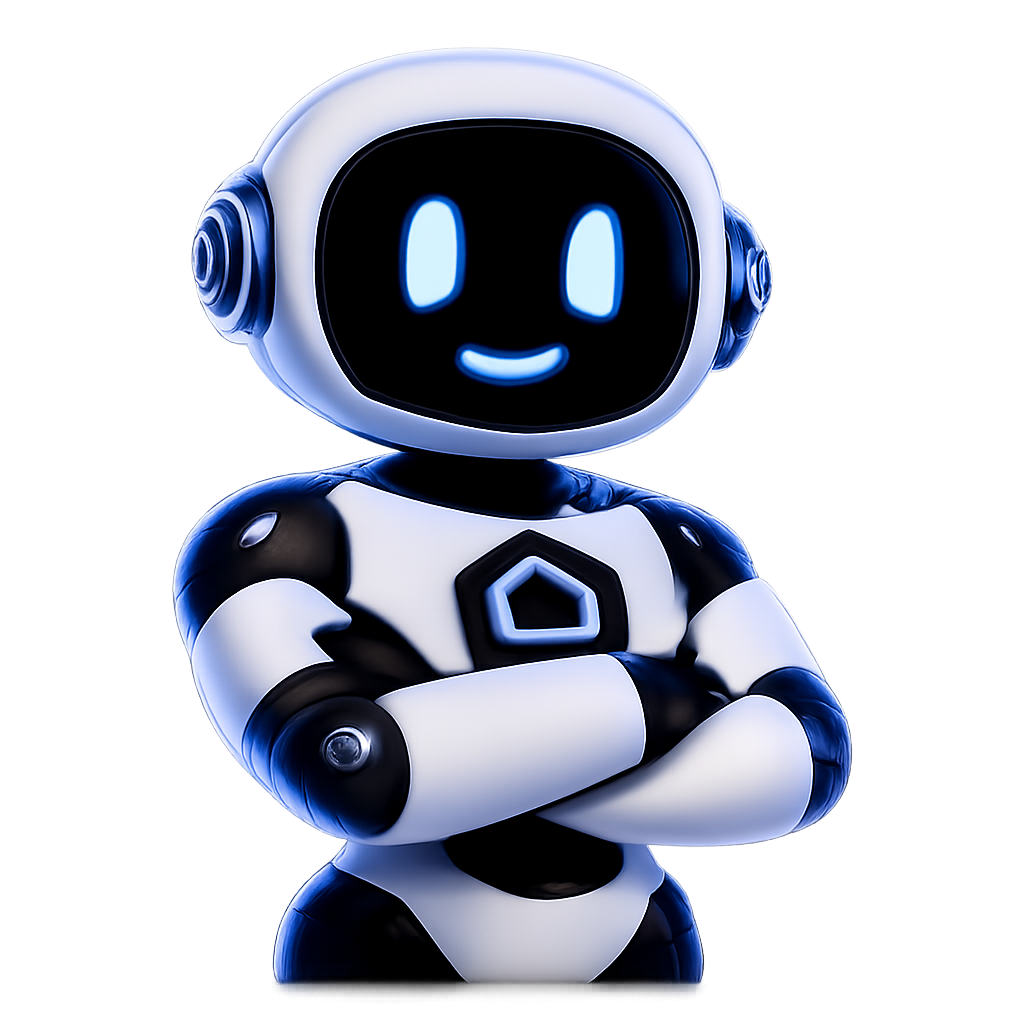 CloudixDev robot with blue lights